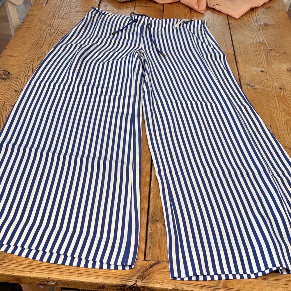 Ralph Lauren Royal Blue and White Striped Pants